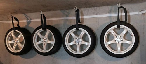 Как хранить колеса на дисках в гараже, стойка для хранения дисков на балконе
