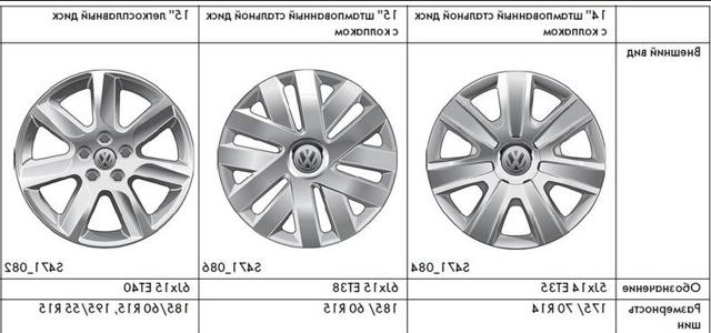 Размерность колес фольксваген поло
