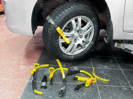 Цепи на колеса для легкового автомобиля, резиновые цепи противоскольжения на УАЗ